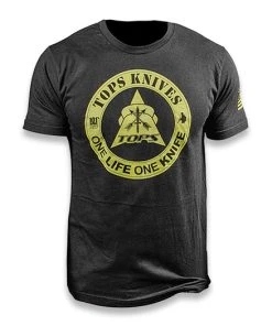 TOPS One Life One Knife T-shirt, Black