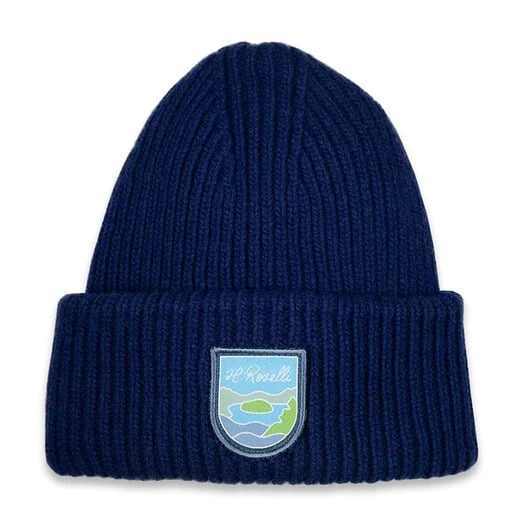 Roselli Beanie Cashmere & Merino Wool, Turquoise Patch R1035B