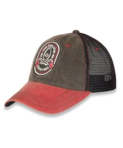 Helikon-Tex Tiger Stipe Trucker Cap, Dirty Washed Black/red CZ-STT-DW-0T0VC